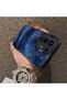 Infinix Note 50 Compatible Navy Blue Watercolor Mountain-Star Art Pattern Acrylic Back Silicone Edge Phone Case - 4
