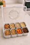 8 Compartments with Locking Vacuum Lid Portable Breakfast Organizer Picnic Set Storage Container Food Box Jewelry Box - 3