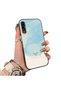 Cute Little Flower Pattern Acrylic Back Silicone Edge Phone Case Compatible with Samsung Galaxy A50/A50S/A30S