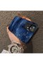 Xiaomi Redmi K50 Ultra Compatible Navy Blue Watercolor Mountain-Star Art Pattern Acrylic Back Silicone Edge Phone Case - 4