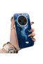 For Xiaomi Redmi 14C 4G/5G Compatible Dreamy Starry Sea Fish Pattern Acrylic Back Silicone Edge Phone Case