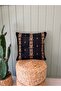 Velvet Black Woven Fabric Throw Pillow Cover - 2