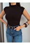 Ribbed High Neck Blouse - 4