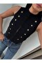 Gold Buttoned Vest Blouse - 3