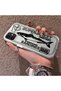 iPhone 12/12 Pro Compatible Canned Sardine Fish Sketch Pattern Non-Transparent Acrylic Back Silicone Edge Case - 3