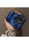 Xiaomi Redmi 13C 4G/5G Compatible Navy Blue Watercolor Mountain-Star Art Pattern Acrylic Back Silicone Edge Phone Case - 4