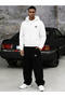 Unisex King Text Printed Zippered Sweatshirt and Baggy Sweatpants Set