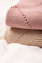 100% Cotton Knitwear Baby Blanket - Soft Knitted Crib and Stroller Cover with Heart Pattern - 2