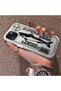 iPhone 13/14 Compatible Canned Sardine Fish Sketch Pattern Non-Transparent Acrylic Back Silicone Edge Case - 3