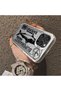 iPhone 16 Pro Compatible Canned Sardine Fish Sketch Pattern Non-Transparent Acrylic Back Silicone Edge Case - 4