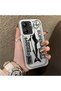 Xiaomi Poco C65 Compatible Canned Sardine Fish Sketch Patterned Non-Transparent Acrylic Back Silicone Edge Case - 2