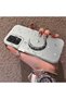 Samsung Galaxy A32 4g Compatible Silver Engraved Moon and Star Pattern Non-Transparent Acrylic Back Silicone Edge Case - 3