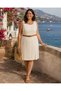 Elegant Women's Guipure Lined Flexible Sleeveless Plus Size Classic Cut Women's Dress - 2