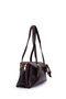 Double Compartment Belt Detailed Women's Shoulder Bag Venus Brown - 4