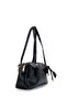 Double Compartment Belt Detailed Women's Shoulder Bag Venus Black - 3