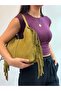 Lea 100% Genuine Nubuck Leather, Elegant and Intricate Design Suede Hand and Shoulder Bag - 3