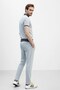 Men's Gray American Pique Fabric Polo Collar Zippered Short Sleeve Tracksuit Set - 76477 - 6