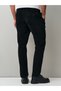 High Waist Black Cotton Velvet Trousers - 3