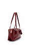 Double Compartment Belt Detailed Women's Shoulder Bag Venus Claret Red - 3