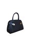 Duki Daso Black Straw Look Women's Hand and Shoulder Bag |   Summer T8458 Black 3 Compartment Zipper Pocket - 3