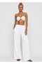 Women's Low Waist Tencel Linen Pantalon (with Inner Lining, Does Not Show under Clothes) - 2