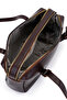 Double Compartment Belt Detailed Women's Shoulder Bag Venus Brown - 6