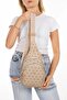 Women's Leather Monogram Patterned Cross Waist Chest and Shoulder Bag - 3