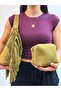 Lea 100% Genuine Nubuck Leather, Elegant and Intricate Design Suede Hand and Shoulder Bag - 6