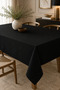Linen Touch Khaki Green Collection Linen Look Solid Color Polyester Tablecloth