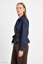 Women's Lined Belted Double-Breasted Regular Short Trench Coat 5970 - 5