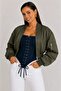 Retro Denim Lace-Up Corset – Navy Blue - 3