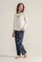 Women's Pajama Set, Combed Modal, 50% Cotton 50% Modal, Round Neck, Pocketed, You Look Amazing Today Printed