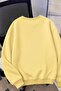 Bs Unisex Oversize La Back Printed "Rock the World" Two-Thread Raised Crew Neck Sweatshirt - 2