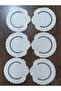 6 Pieces of Pearl Embroidered Coffee Presentation Napkins & Coasters - 2