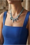 Handmade Blue Agate Stone Special Design Necklace - 4
