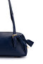 Double Compartment Belt Detailed Women's Shoulder Bag Venus Navy Blue - 2