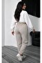 Women's Winter 3-Thread Fleece Lined Casual Basic Sweatpants with Elastic Cuffs - 3