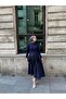 Robben Navy Blue Mobile Belted Dress - 4