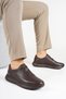 Genuine Leather Men's Walking Shoes Casual Comfort Shoes Daily Comfortable Sole Orthopedic Laceless Orthopedic Shoes Brown Sneaker Genoa - 5