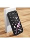 Tecno Spark Slim/Pova Slim Compatible Black Silicone Case Cat-Pink Ribbon Flower Pattern Camera Protected Shock Absorbing - 2