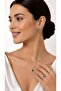 Emerald Green Crystal Stone Drop Necklace Earrings and Adjustable Ring 3-Piece Jewelry Set Silver Color - 2