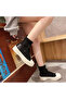 Women's Black Floral Canvas High-Top Lace-Up Sneakers - 2