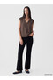 Ozmarka New Season Brown V-Neck Soft Touch Gathered Blouse - 2