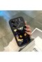 Tecno Pova 6/Pova 6 Pro Compatible Black Silicone Case Starry Night Black Cat Pattern Camera Protected Shock Absorbing