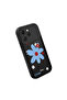 Tecno Spark 40 Compatible Black Silicone Case Colorful Flower Pattern Camera Protected Shock Absorbing - 3