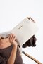 Cream Women's Medium Size Faux Leather Shoulder and Crossbody Bag Snm1437 - 7