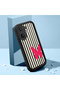 Vivo V60 Compatible Black Silicone Case with Black and White Stripes Butterfly Pattern, Camera Protection, Shock Absorption - 2