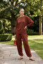 Women's Crew Neck Casual Loose Fit Set - 3