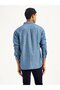 Classic Button Down Denim Gömlek - 3