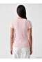 Vizyon New Season Pink V-Neck Lace Detailed Blouse - 4